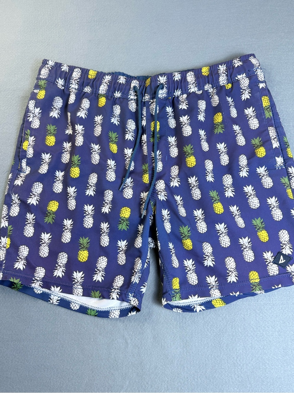 Sperry Men’s Pineapple Swim Trunks Blue Size M